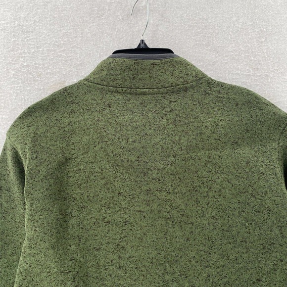 Eddie Bauer Fleece Henley Pullover Mens XL Green Radiator Snap Sweater NICE!!! - Picture 5 of 11